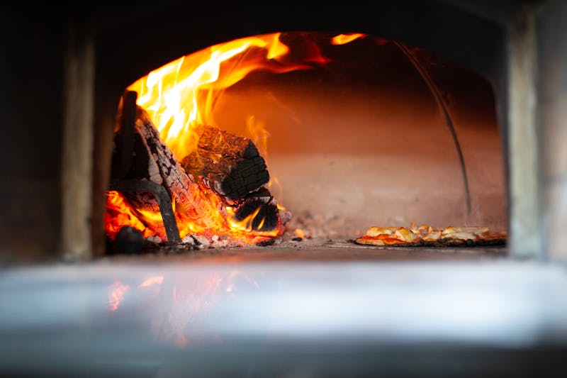Anthony's coal fired pizza oven with authentic coal firing technique